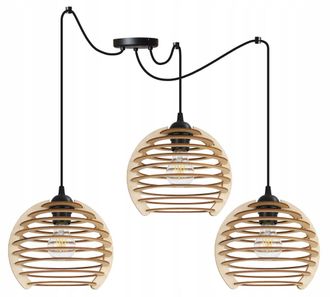 OEM L&aacute;mpara Colgante, L&aacute;mpara De Techo, Madera, Pantalla Led