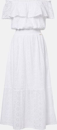 Melissa Odabash Larna broderie anglaise cotton midi dress