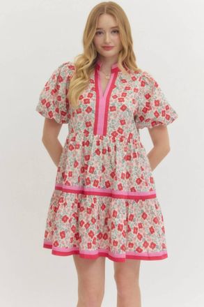 Entro Romford Dress In Pink
