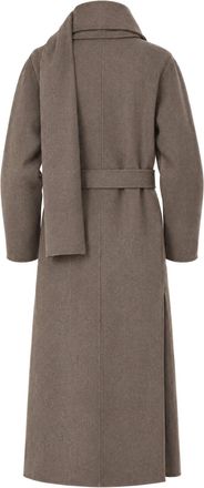 Max Mara Virgin Wool Wrap Coat - Gray