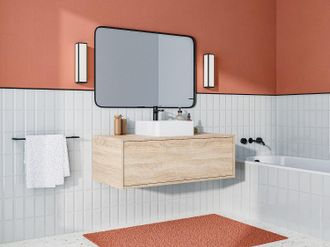 Vente-Unique Mobile sotto lavabo sospeso Naturale chiaro 94 cm - TEANA II