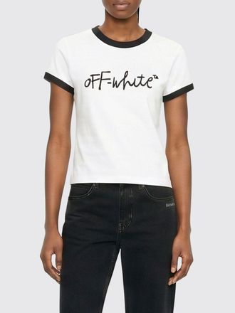 Off-white T-shirts in cotone con logo