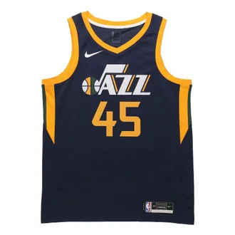 Nike 2020 Season Utah Jazz Mitchell Sw Shirt MenS College Dark Blue Yellow CW3683-426