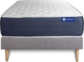 Actisom Actisom - Somier Gris + Colch&oacute;n Con L&aacute;tex Y Espuma Viscoel&aacute;stica 80 X 190