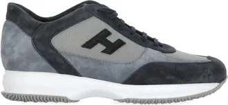 Hogan Blue Interactive Suede-Fabric Sneakers