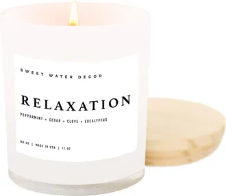 Sweet Water Decor Relaxation 11 oz. White Jar Candle at Nordstrom