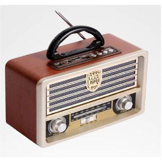 Trade Shop Andowl - Radio Portatile Musica Sveglia Design Retro Stile Usa Vintage Usb Fm/am Q-yx2022