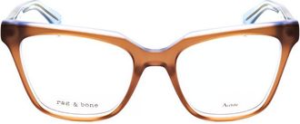 Rag & Bone Ladies Brown Rectangular Eyeglass Frames RNB3057-2
