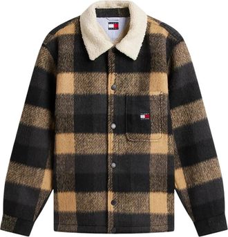 Tommy Jeans Giacca camicia a quadri spazzolata - - Jackets - Uomo - Nero - M