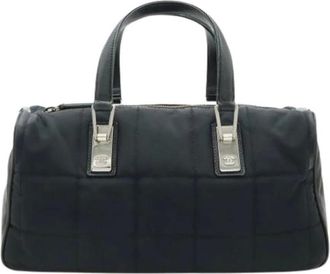 Chanel Pre-owned Handbags, female, Black, Size: ONE SIZE Pre-owned Vintage Nylon Handbag