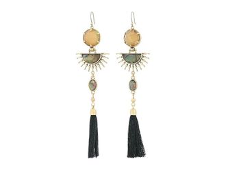 Lucky Brand Statement Sunburst Fringe Womens Earrings Earring Gold, Gold Tone
