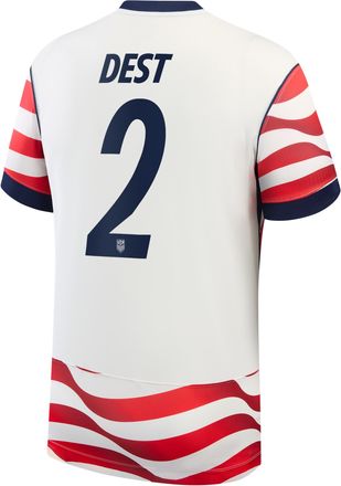 Nike Sergi&ntilde;o Dest USMNT 2026 Stadium Home Nike Mens Dri-FIT Soccer Jersey in White | NN203993593-USM