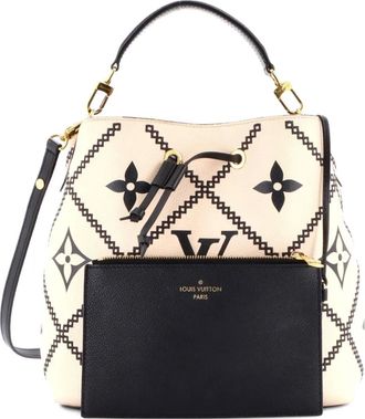 Louis Vuitton NeoNoe Handbag Monogram Empreinte Giant Broderies MM bucket bag - Bianco
