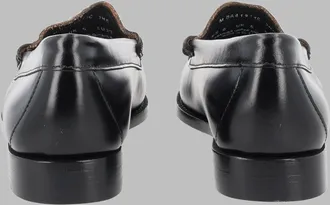 G.H. Bass & Co. Leopard-Print Calf Leather Loafer - Black