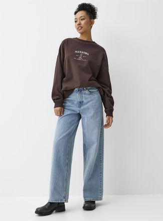 Twik Womens Destination oversized fleece sweatshirt