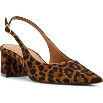 Steve Madden Robyn Pointed Toe Slingback Pump in Leopard at Nordstrom Rack, Size 5.5