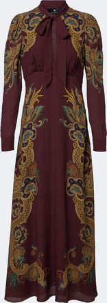 Etro Printed tie-neck maxi dress