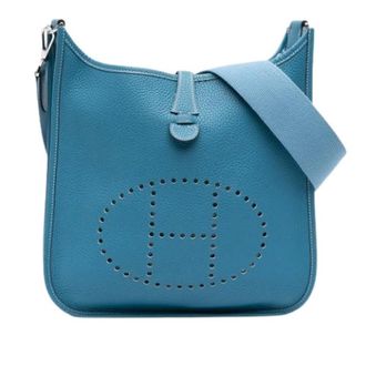 Herm&egrave;s Pre-owned Evelyne I Crossbody Bag - Dames - Pre-owned - Blauw - Maat: ONE Size Leer