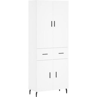 vidaXL Highboard White 69.5x34x180 cm Engineered Wood Vidaxl
