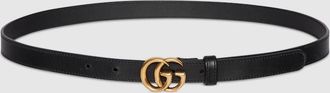 Gucci GG Marmont Thin Belt, Black, Leather