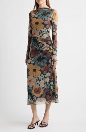 Cleobella Katya Long Sleeve Midi Dress in Foraged Violets at Nordstrom Rack, Size Small