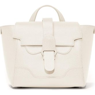 Senreve Mini Maestra Pebbled Leather 4-Way Convertible Handbag in Cream at Nordstrom