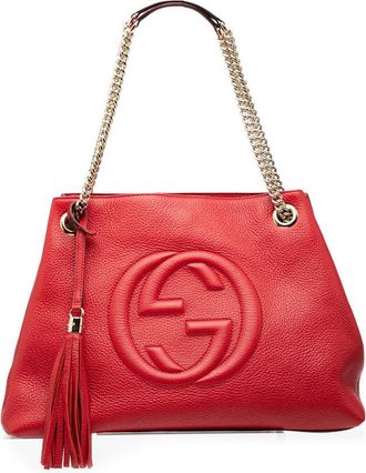 Gucci Pre-owned Gucci Medium Leather Soho Chain Tote 536196 493492