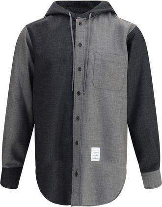 Thom Browne Gray Wool Jackets And Mens Coat