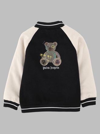 Palm Angels Color-Block Varsity Jacket - Black