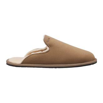 HUGO BOSS Schoenen, Heren, Beige, 42 EU, Polyester, Slippers met schapenvacht voering