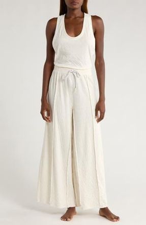 Free People Wait a Minute Jumpsuit in Oatmeal Combo at Nordstrom Rack, Size Large