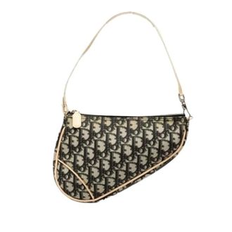 Dior Pre-owned Vintage Saddle Bag - Dames - Pre-owned - Beige - Maat: ONE Size Leer