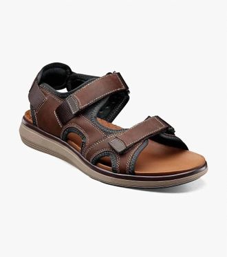 Florsheim Mens Venture River Sandals In Brown