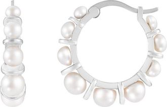 Splendid Pearls Silver 2.5-4.5Mm Pearl Earrings