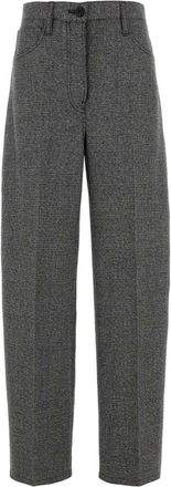 Prada Geborduurde Glencheck Broek