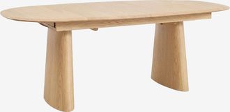 Sklum Mesa De Comedor Ovalada Extensible En Mdf Y Chapa De Fresno Nuveta Sklum