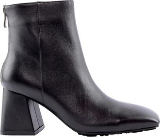 Zoe Zacht Zwart Leren Portemonnee - Dames - Laarzen met Hak - Zwart - 39 EU - Leer - Schoenen