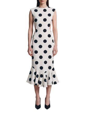 Jacquemus White Crew Neck Midi Dress