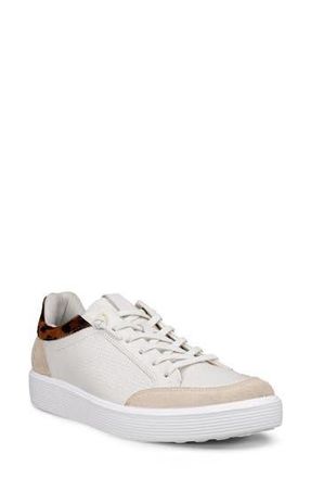 Ecco Soft 60 Sneaker in Limestone/White/Leopard Hair at Nordstrom Rack, Size 38