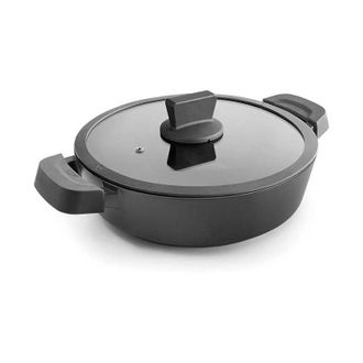 Lacor Tartera Con Tapa Antiadherente Titanium Pro 7.3 L Aluminio 36 Cm Olla Para Guisos Grandes