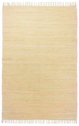 THEKO Alfombra reversible de algodón tejida a mano - natural - 160x230 cm