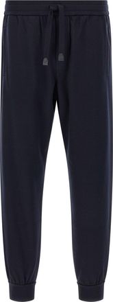 Brioni Cotton And Cashmere Joggers Pants Blue