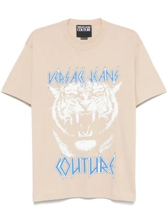 Versace Jeans Couture logo-print T-shirt - Neutrals
