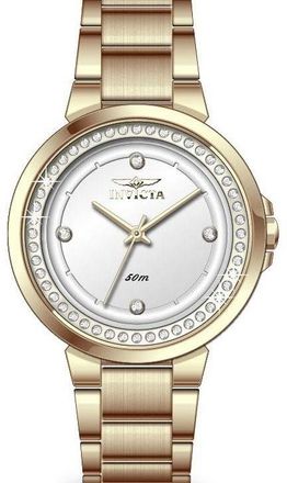 Invicta Angel Quartz Crystal Silver Dial Ladies Watch 50166