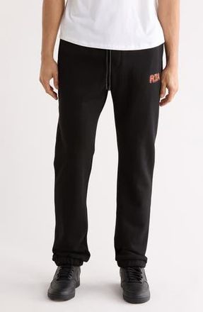 Rta Owen Neon Logo Cotton Sweatpants in Black Neon Logo at Nordstrom Rack, Size Xx-Large