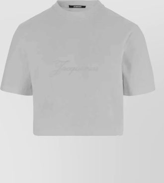 Jacquemus cropped cotton crewneck t shirt