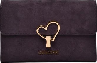 Love Moschino Suede-Effect Crossbody Bag With Distinctive Lock Closure