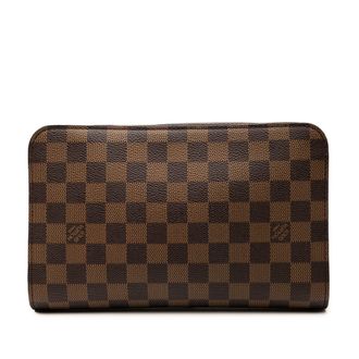 Louis Vuitton Pre-owned Womens Damier Ebene Saint Pochette - Brown Textile - One Size