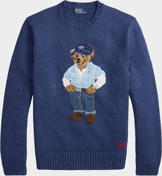 Polo Ralph Lauren Men & apos;s Polo Bear Linen-Cotton Sweater