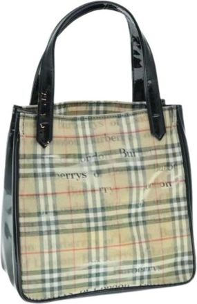 Burberry Pre-owned Handbags, female, Beige, Size: ONE SIZE Pre-owned Nylon Handbag